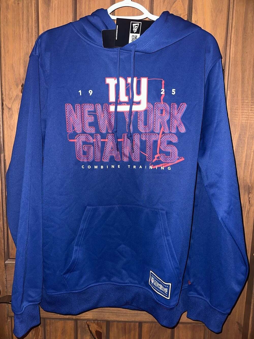 New Era New York Giants NFL Combine Training Blue Hoodie Sweatshirt